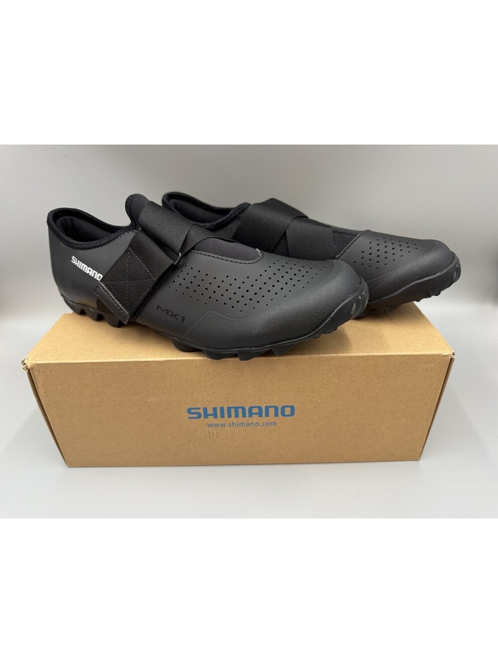 Men’s Shimano SH-MX100 MX1 Off Road Cycling Shoes, Black, Size 11 US, 46 EU